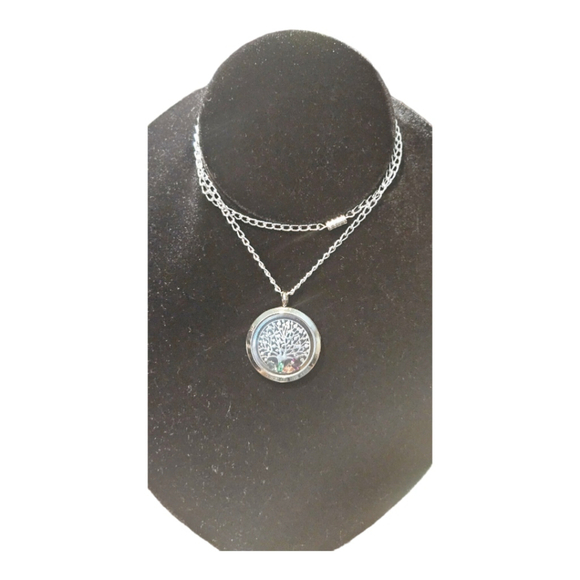 Family Tree with Birthstones Necklace Silver One Size - Picture 4 of 10